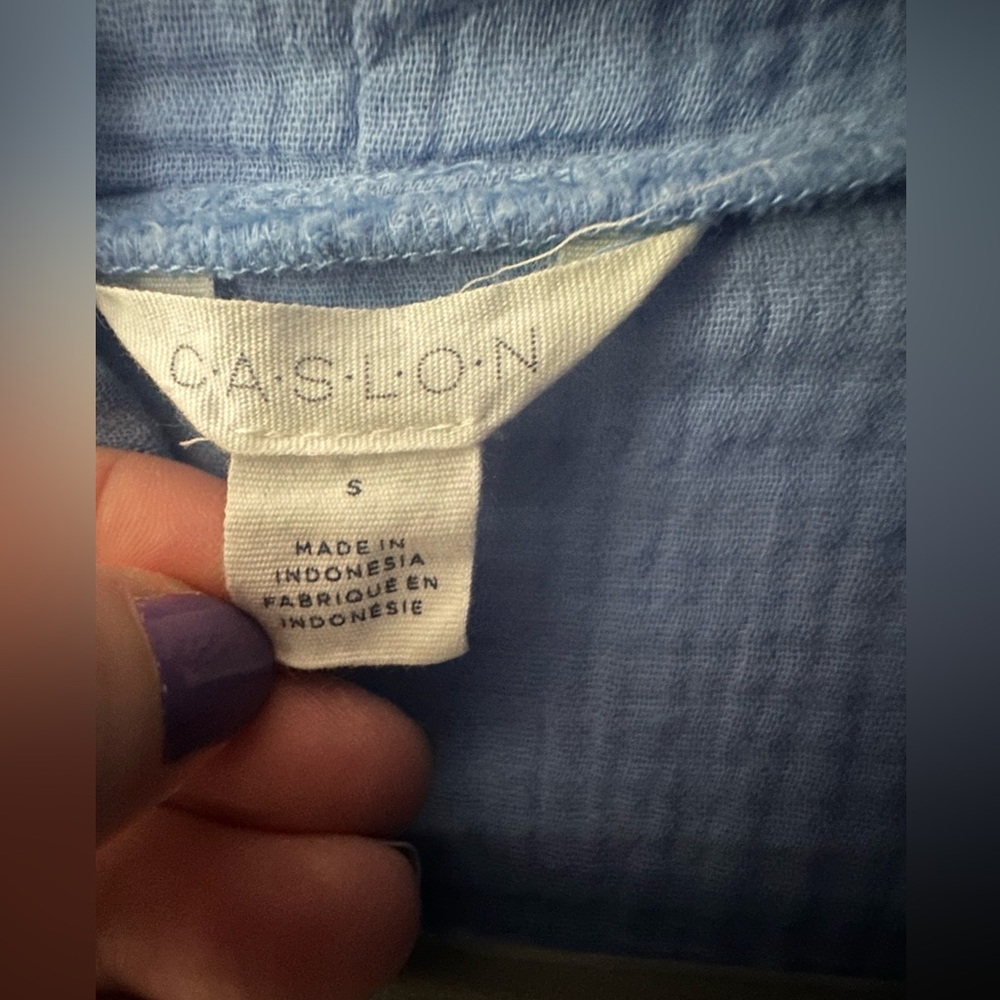 new, blue Carlson cotton top size S - Picture 2 of 4